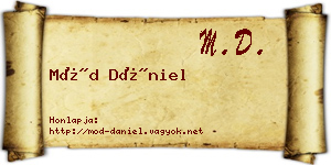 Mód Dániel névjegykártya